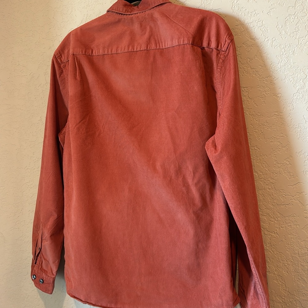 Express Men's Rust Corduroy Button Down Shirt | Size L | Fall/Casual - Picture 4 of 5